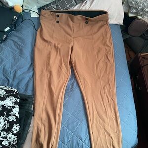 Stylish Tan High-Waisted Pants